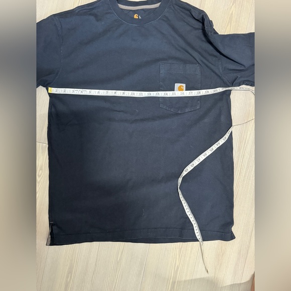 Carhartt  Heavyweight Short Sleeve Pocket Shop T Shirt Blue Size L Loose Fit - Picture 8 of 9